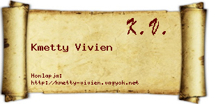 Kmetty Vivien névjegykártya